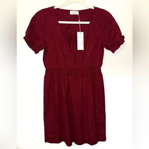 SAGE Red Summer Dress NWT